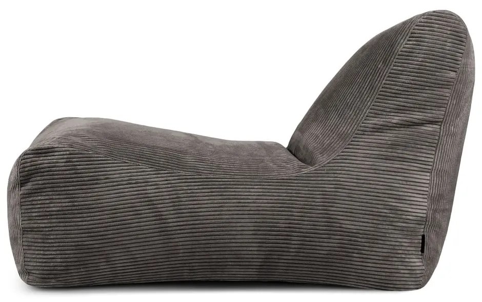 Világosszürke kordbársony babzsákfotel Lounge – SLOWDOWN