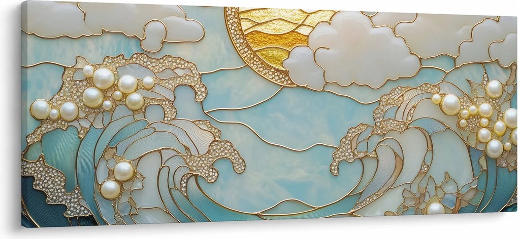 Kép - 3D gyöngyök az óceánban (120x50 cm)