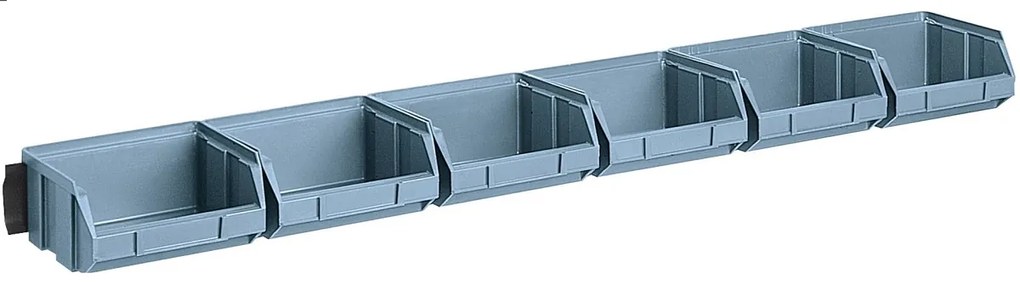 ARTPLAST 6 db 100x95x50mm-es tárolódoboz készlet akasztósínnel