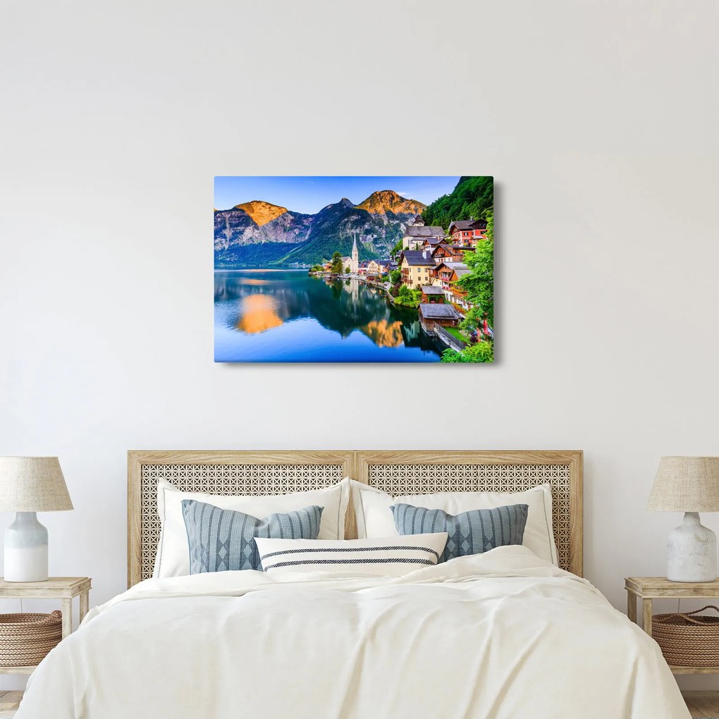 Kép - Alpesi falu (90x60 cm)