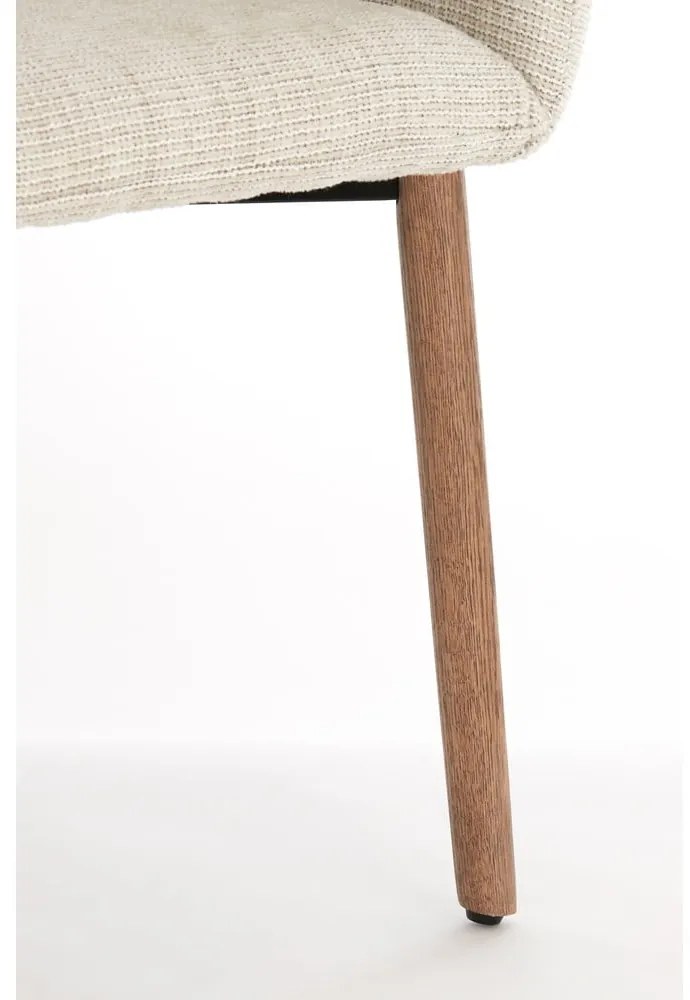 Bézs kárpitozott karfás étkezőfotel szett 2 db-os Blaine – Light & Living