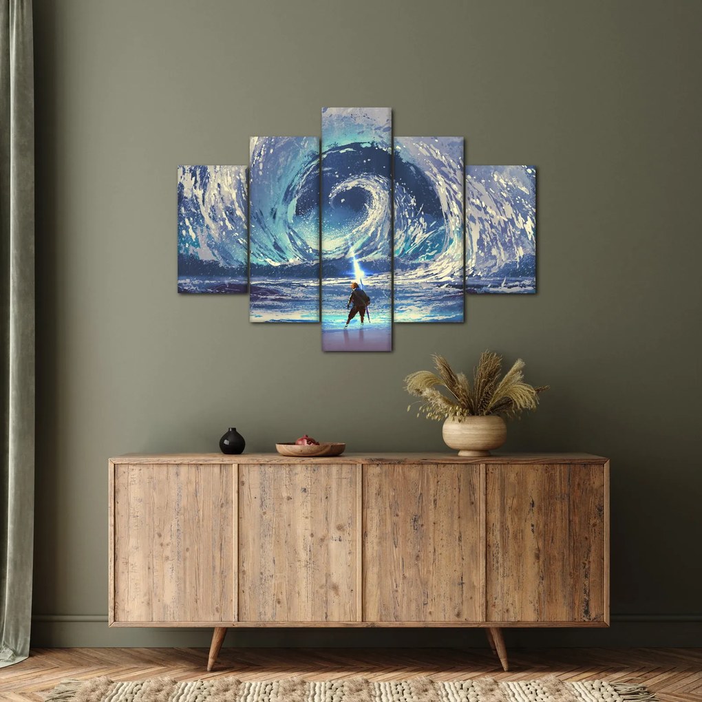 Kép - Illusztráció egy lándzsás fiúról (150x105 cm)