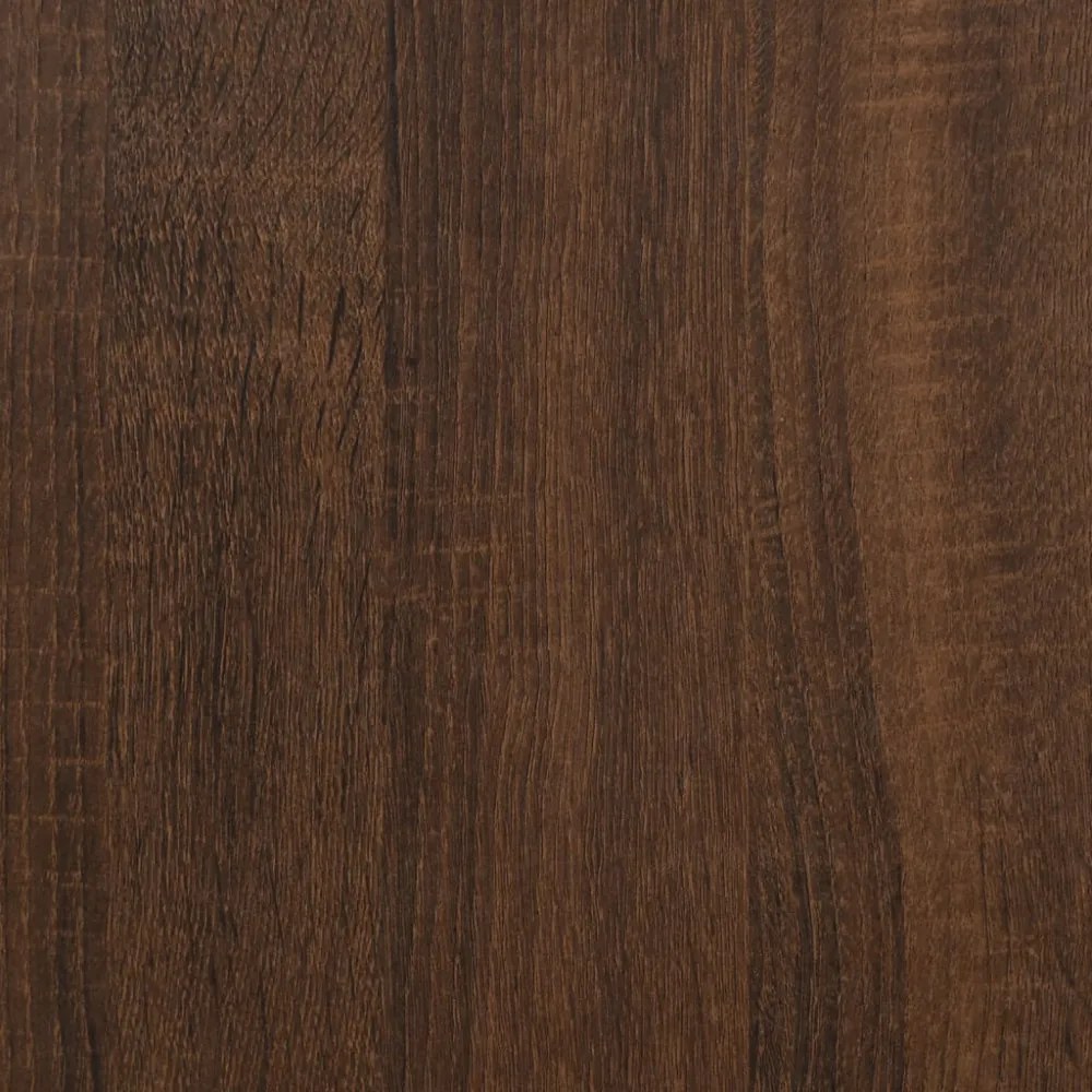 barna tölgyszínű szerelt fa függő TV-szekrény 100x30x26,5 cm