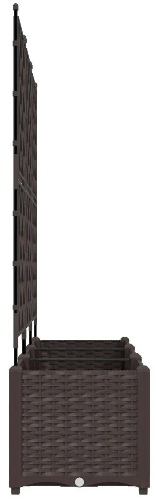 Kertvirágcserép rácsos 3 db Barna 120x40x143 cm