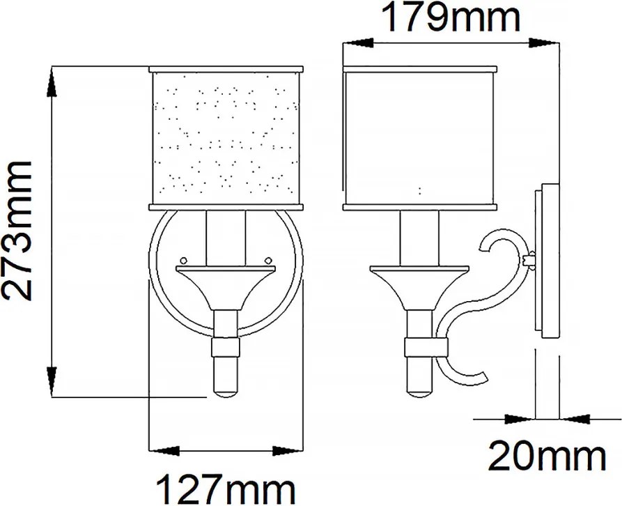 Elstead Lighting LACEY KL-LACEY1-AP Fali lámpa 1x60W/E14
