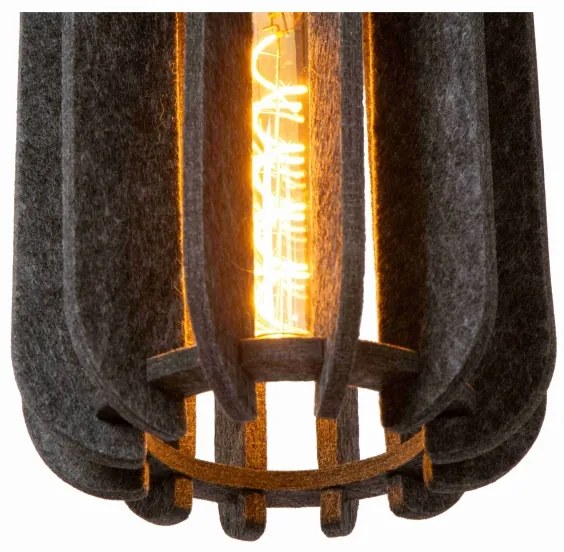 Lucide 45492/01/36 - Csillár zsinóron RAFAL 1xE27/40W/230V fekete/szürke