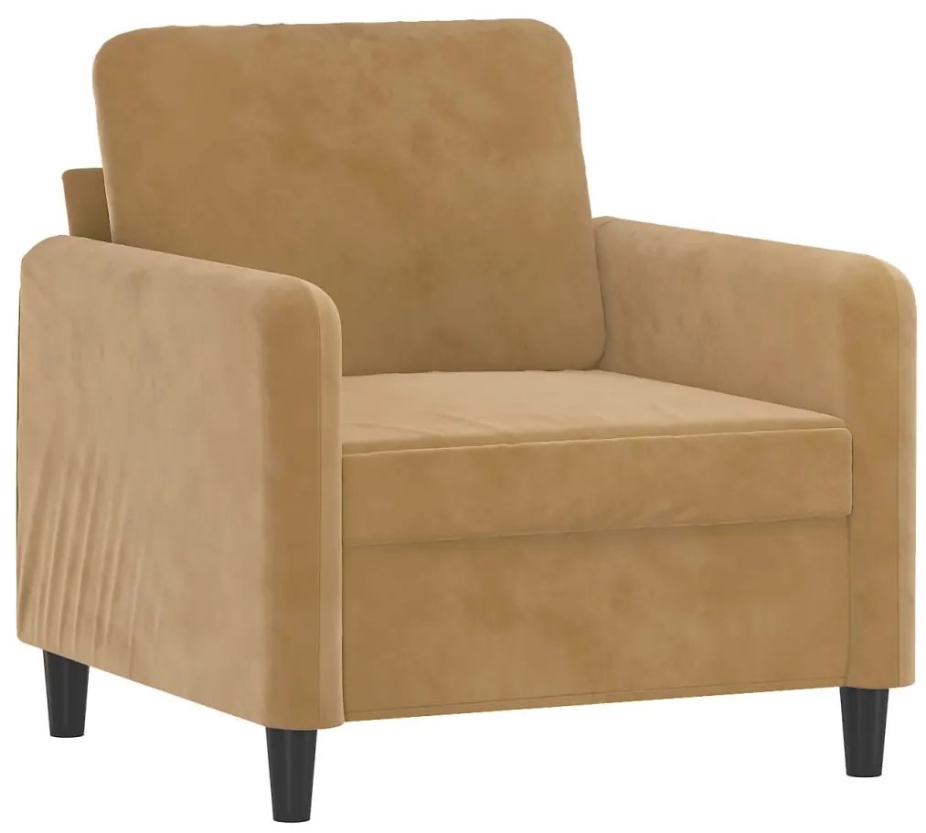 3 részes barna bársony ülőgarnitúra