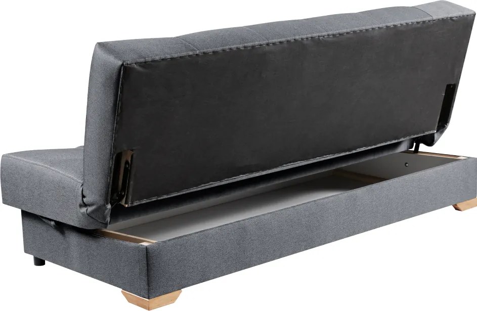 Kinyitható heverő, szürke, GINY