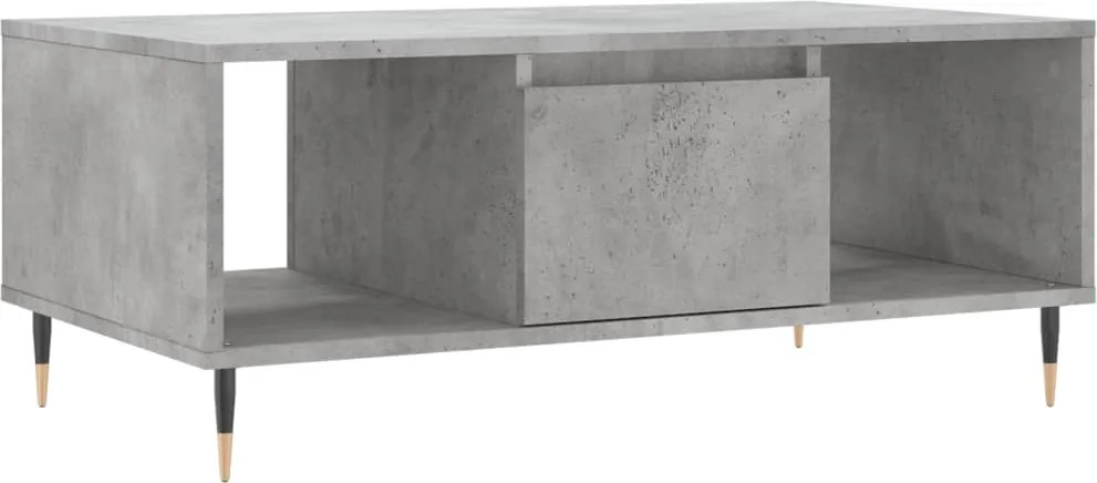 vidaXL betonszürke szerelt fa dohányzóasztal 90x50x36,5 cm