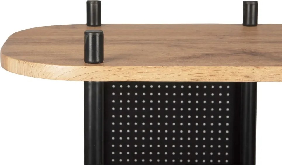 Sole fekete acél polcos állvány, 80 x 83,5 cm - Leitmotiv