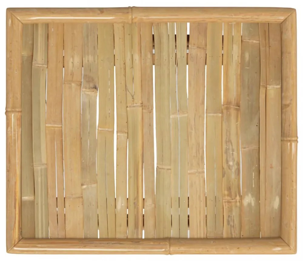vidaXL bambusz kerti asztal 65 x 55 x 30 cm