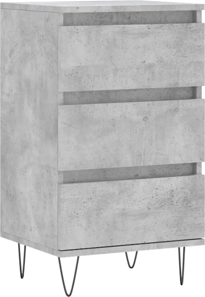 vidaXL betonszürke szerelt fa tálalószekrény 40 x 35 x 70 cm
