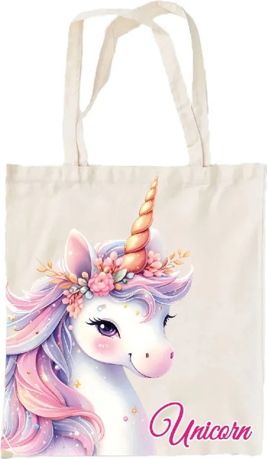 Unikornis Mystic vászontáska, bevásárlótáska 44 cm