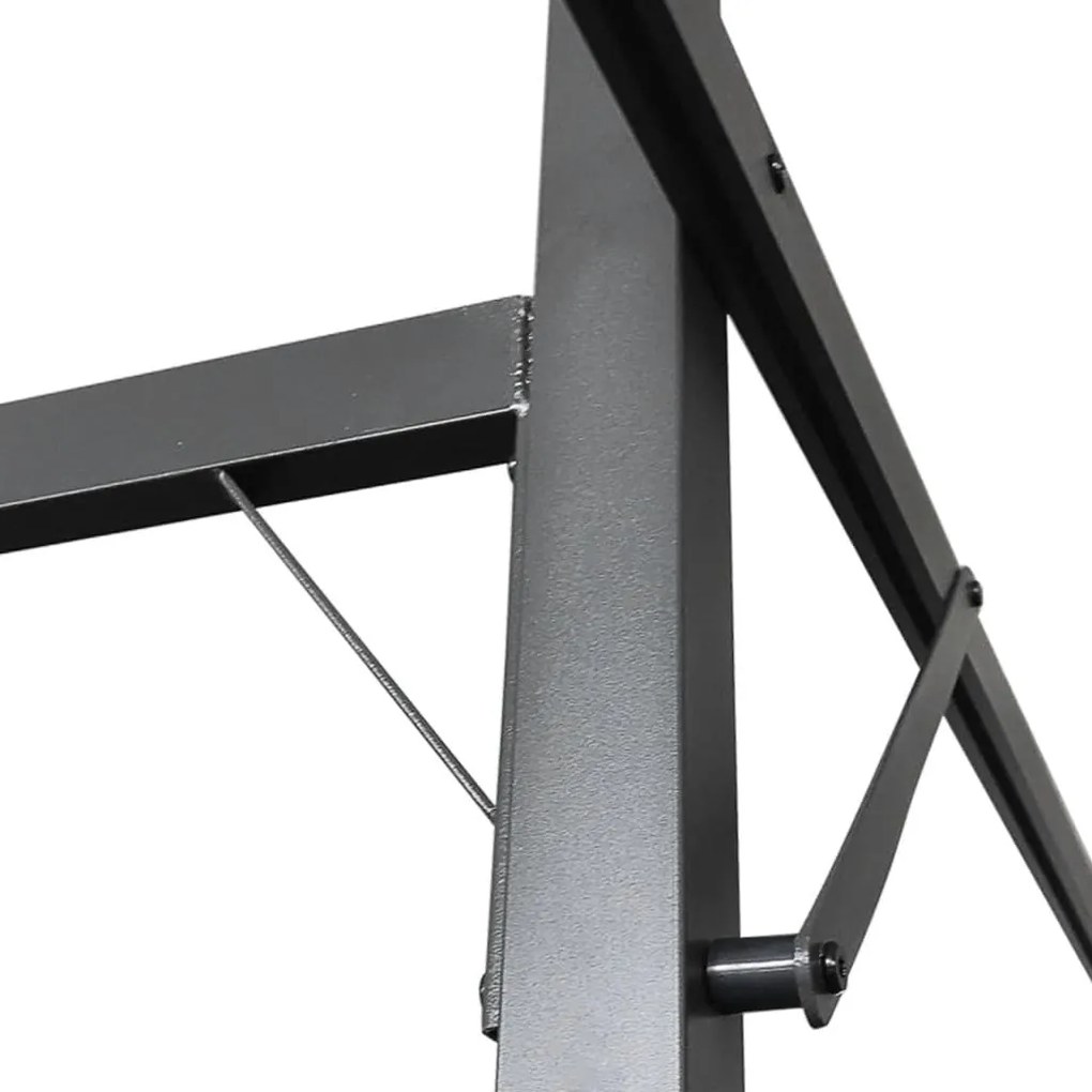 krémszínű pergola behúzható tetővel 589 x 292 x 230 cm