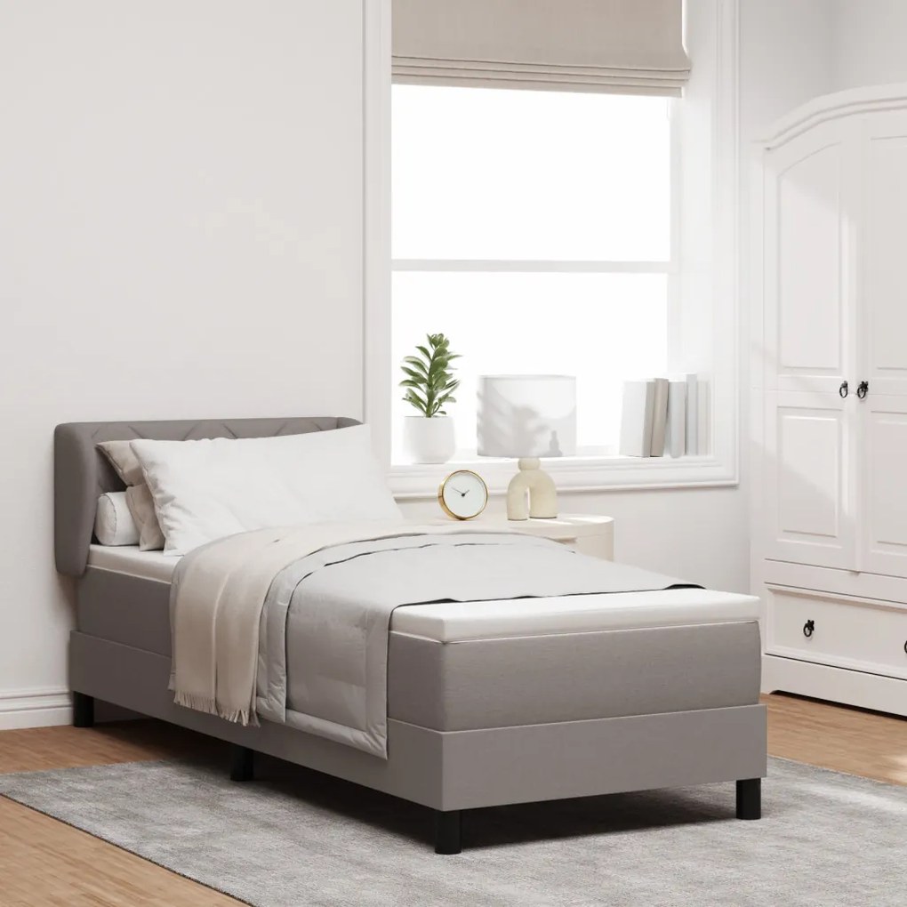 Boxspring Ágy Matrac 80x200 cm Taupe Szövet