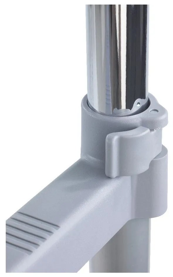 Szürke fém teleszkópos-gurulós ruhatartó állvány Twin – Wenko