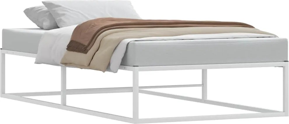 vidaXL ágykeret matrac nélkül Fehér 90x200 cm fém ágykeret