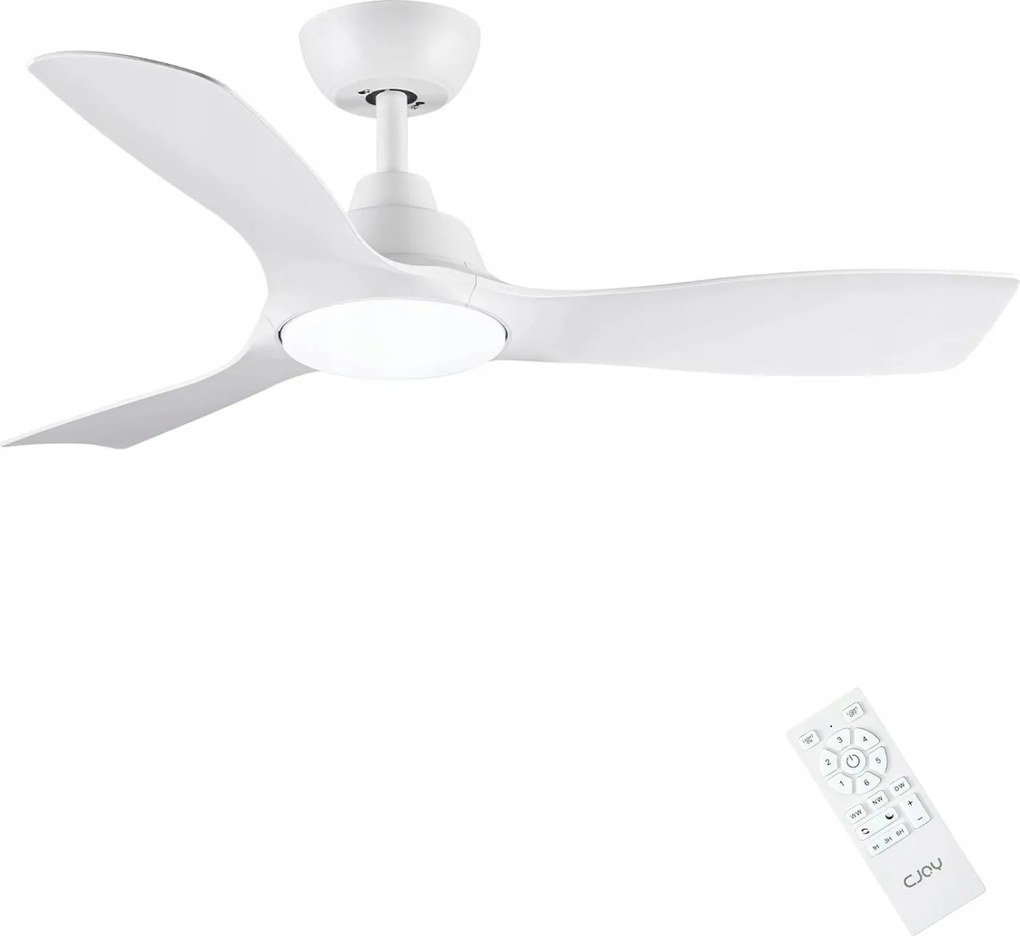 Cjoy 1113-3B mennyezeti ventilátor Led világítással fehér 107 cm távirányító