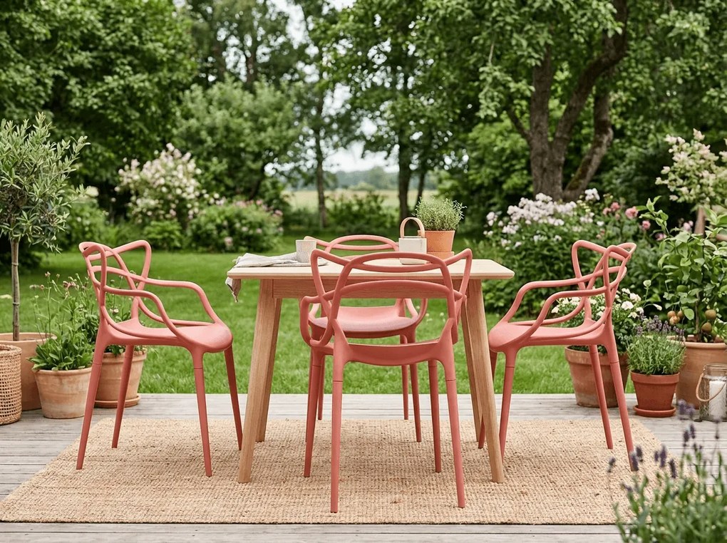 Korall színű műanyag szék KATO
