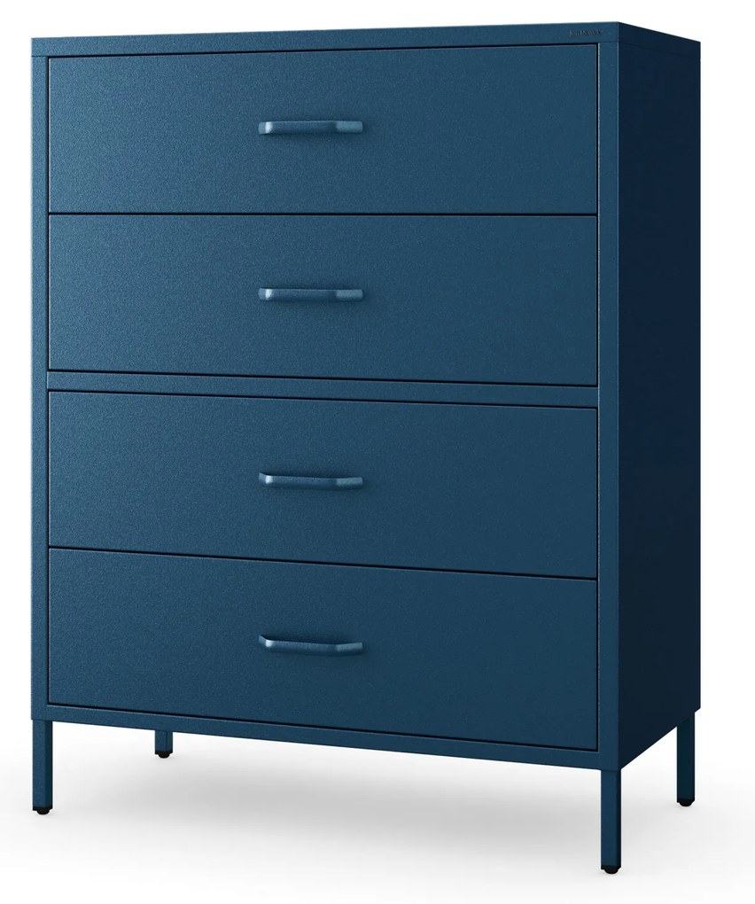 Komód CARLA , 800 x 1015 x 400 mm, Modern: sötétkék