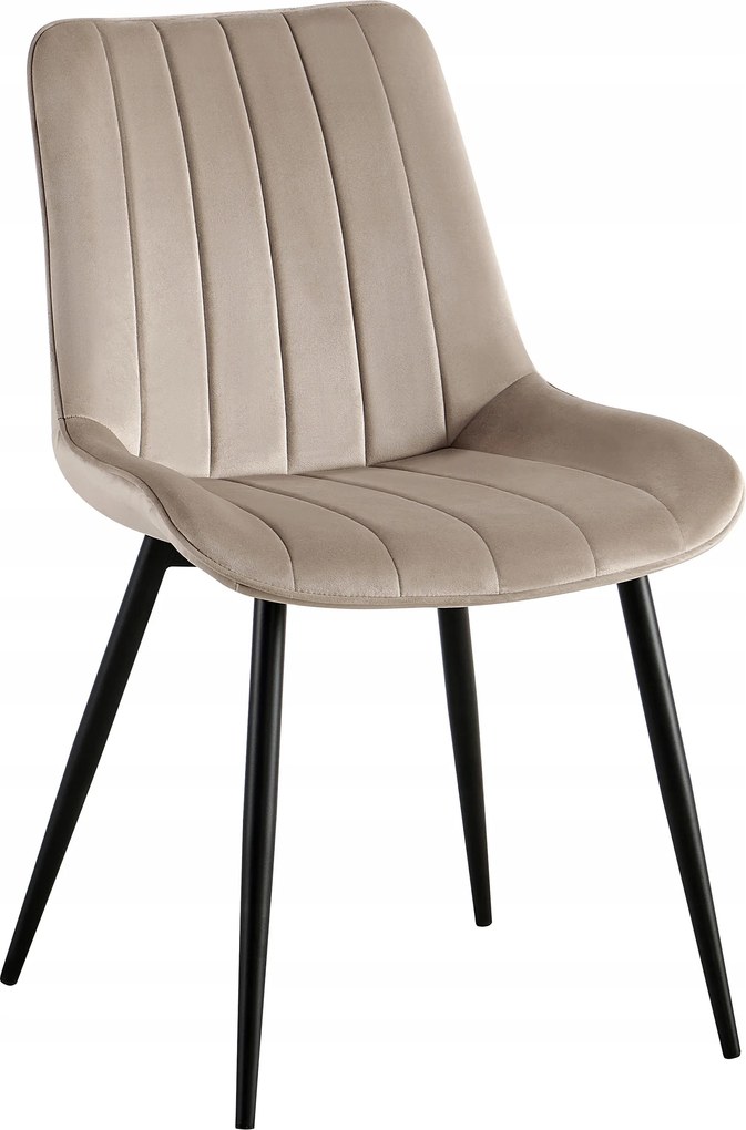 Velúr kárpitozott szék bézs nappaliba, étkezőbe és konyhába Meno