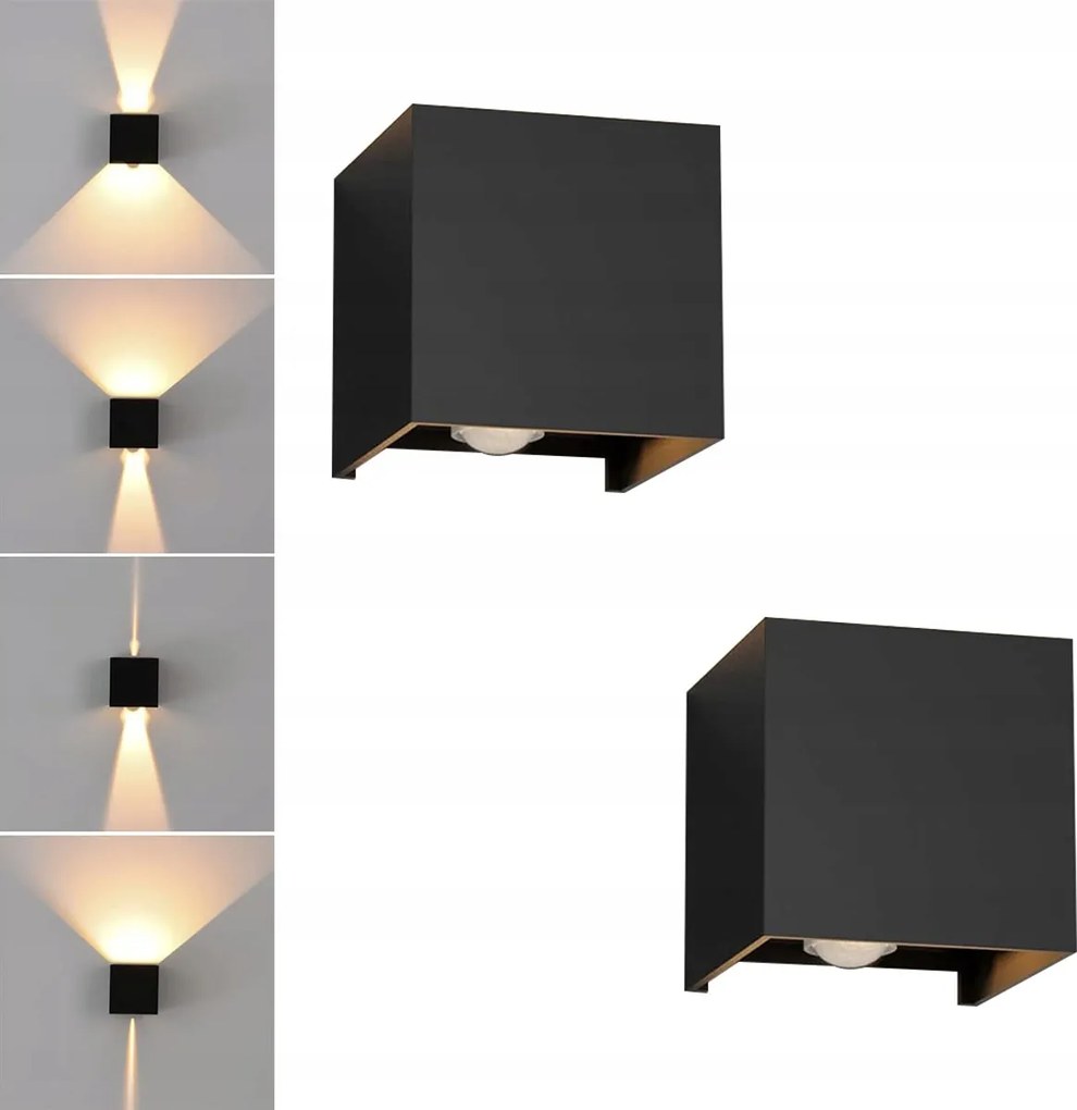 Kerti lámpa Fali Led Lámpatest Homlokzati fali lámpa Kültéri érzékelővel