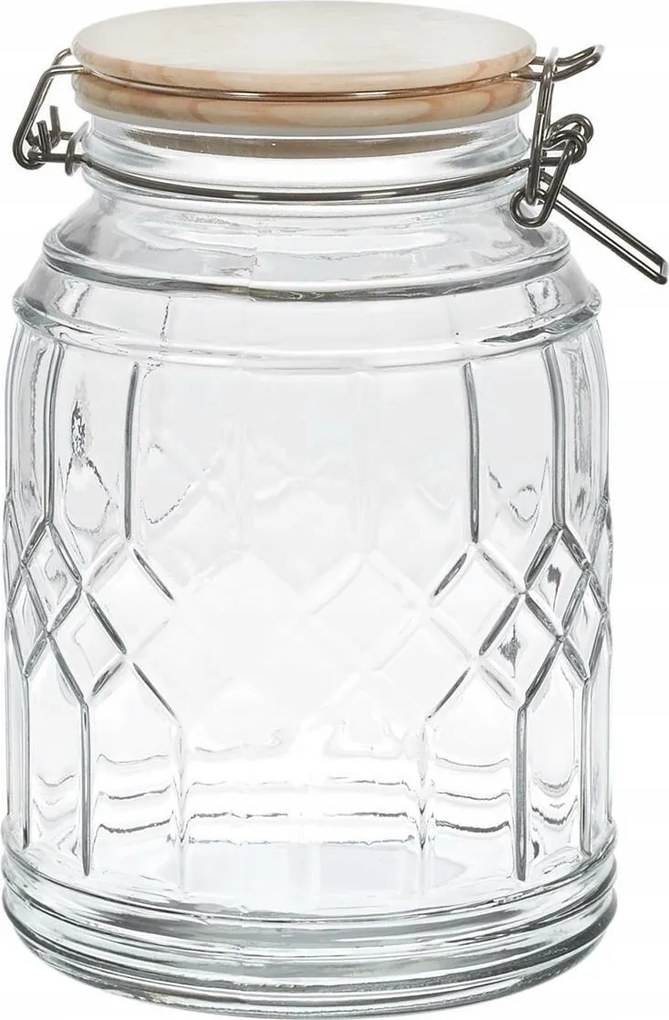 Tároló tégely bambusz fedéllel 1,8l