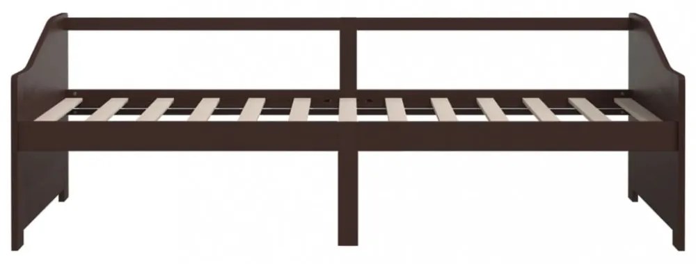 sötétbarna 3 személyes tömör fenyőfa kanapéágy 90 x 200 cm