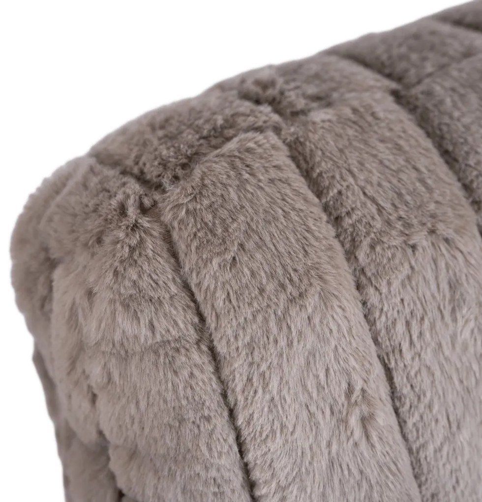 Fotel Rozkładany RAUL Szary Tkanina Pluszowa