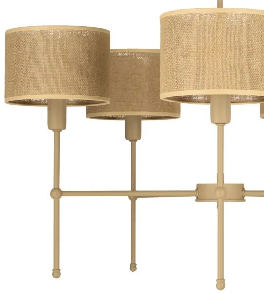 MADELA rudas csillár 5xE14/40W/230V juta/bézs