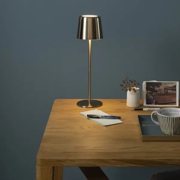 Brilliant XAANA LED/4W/5V IP44 érintős, állítható kültéri lámpa, arany