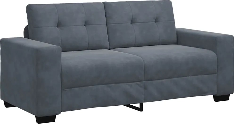 vidaXL sötétszürke bársony loveseat kanapé 180x77x82 cm