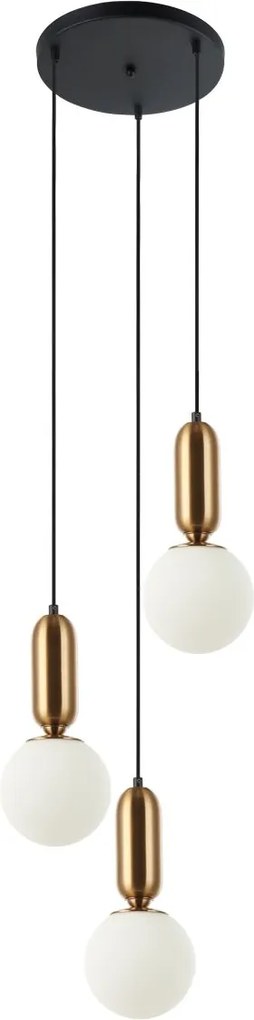 Italux modern függeszték aldeva antik bronz fehér itxpnd-02340-3s-bro