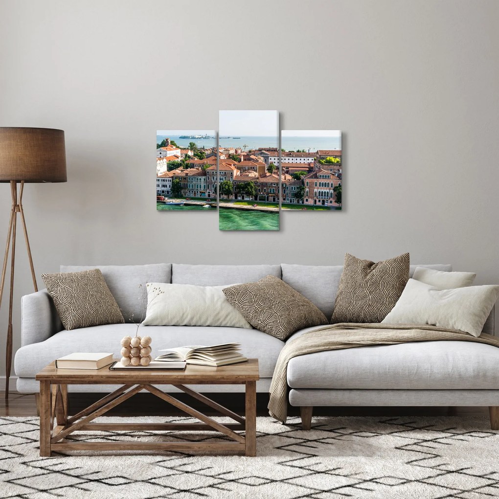 Kép - Légi felvétel a városra (90x60 cm)