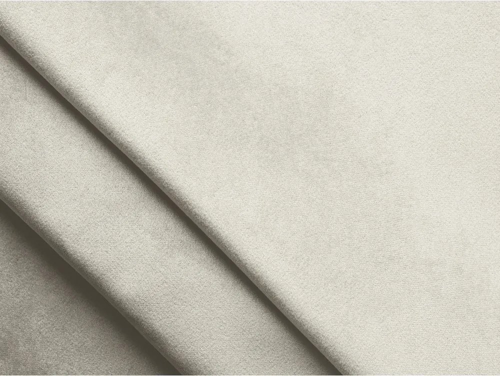 Krémszínű bársony kinyitható-tárolóhelyes kanapé 238 cm Kalena – Makamii