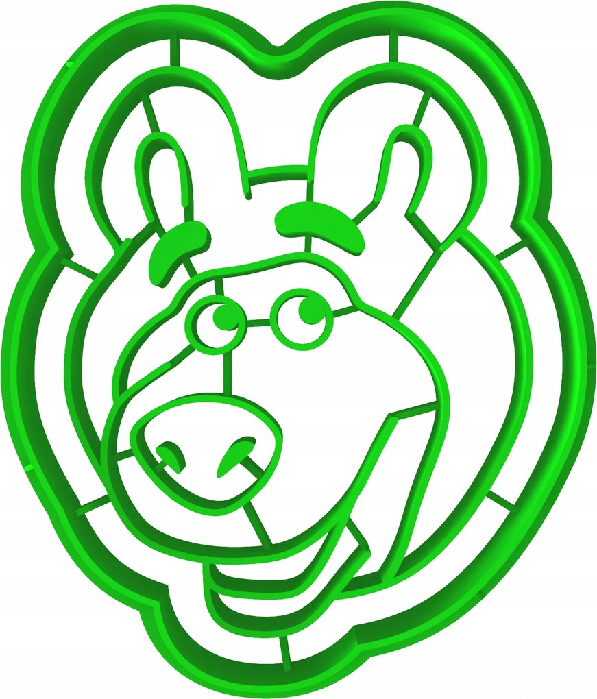 Forma Lyukasztó Sütemény- és Mézeskalácsvágó Mása és a medve 8cm