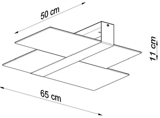 Sollux SL.0188 - Mennyezeti lámpa MASSIMO 2xE27/60W/230V fehér/króm