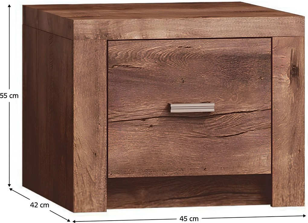 Éjjeliszekrény, kőris világos, INFINITY I-24