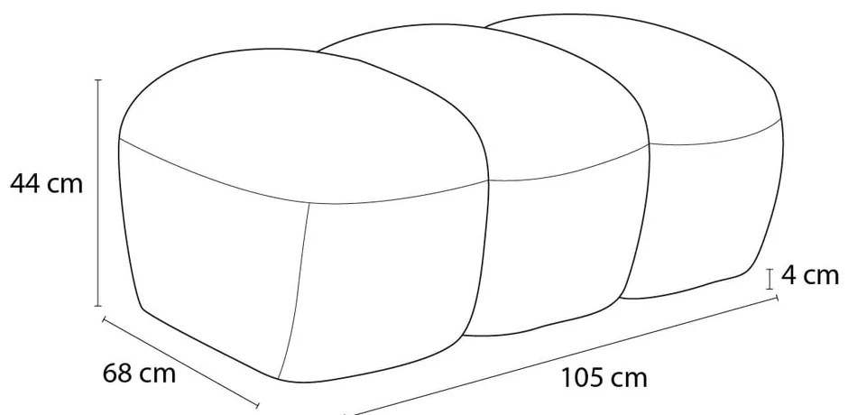 Világosszürke buklé lábtartó Hippolyte – Bobochic Paris