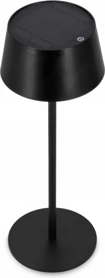 LED dimmelhető érintésvezérelt napelemes lámpa LED/3W/5V USB 1800 mAh IP44 fekete