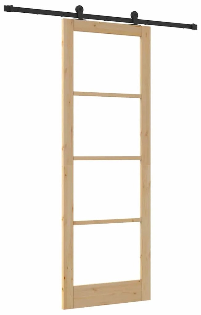 Csúszóajtó ORKDAL Barna 83 x 232 cm Fa és fém