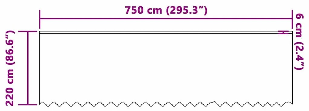 Függönyök függönyökkel Fehér 750 x 220 cm Poliészter