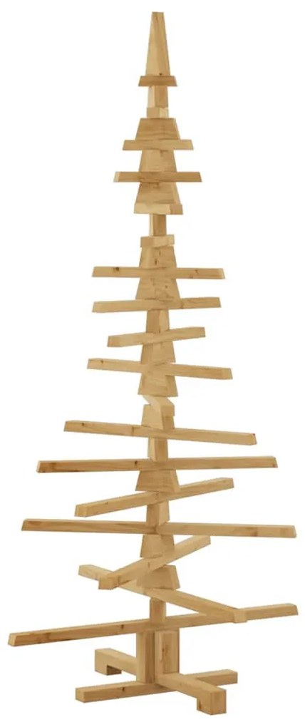 Fából készült Karácsonyfa állvánnyal Barna 150 cm Tömör fenyőfa