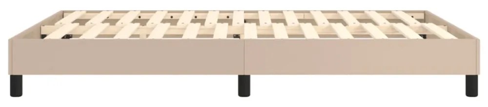 cappuccino színű műbőr rugós ágykeret 140 x 200 cm