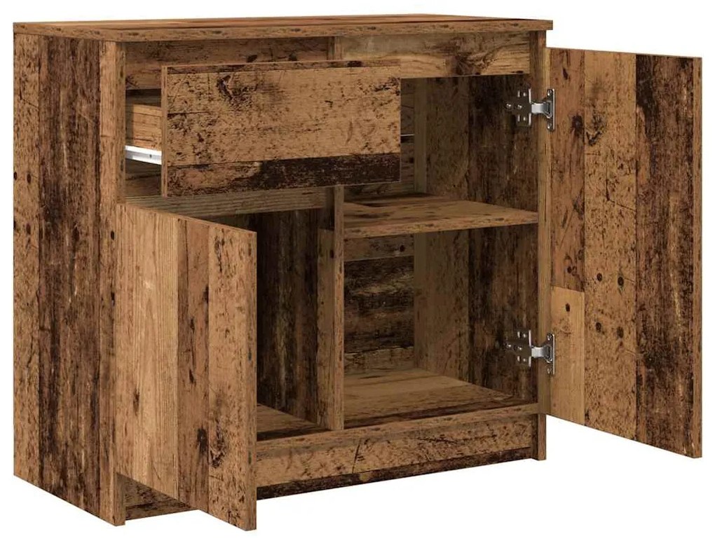 antik fa szerelt fa tálalószekrény fiókos 71x35x65 cm