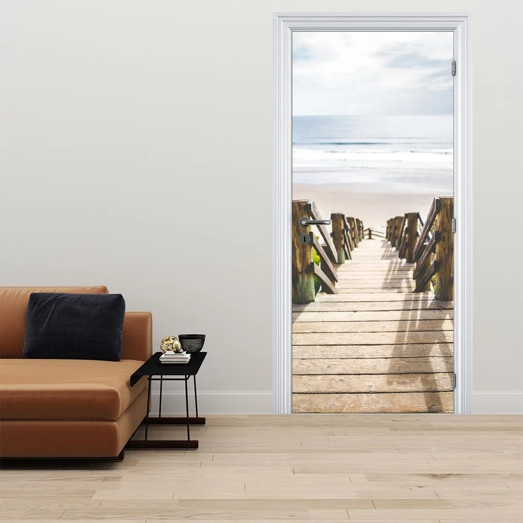 Fotótapéta ajtóra - Bejárat a strandra (95x205cm)