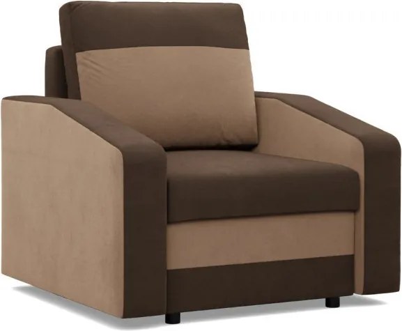 Hewlet fotel, szövet anyag, bonell töltet, barna