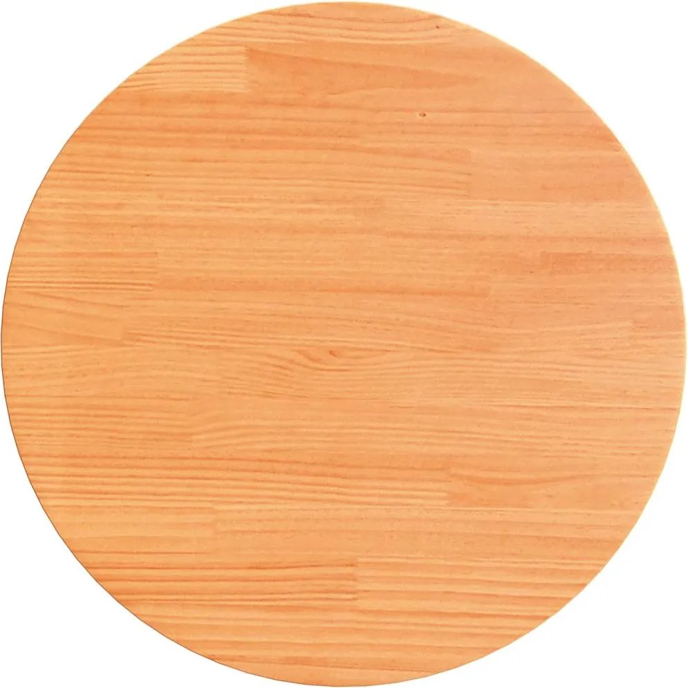 vidaXL viaszbarna tömör fenyőfa kerek asztallap Ø50 x 2,5 cm