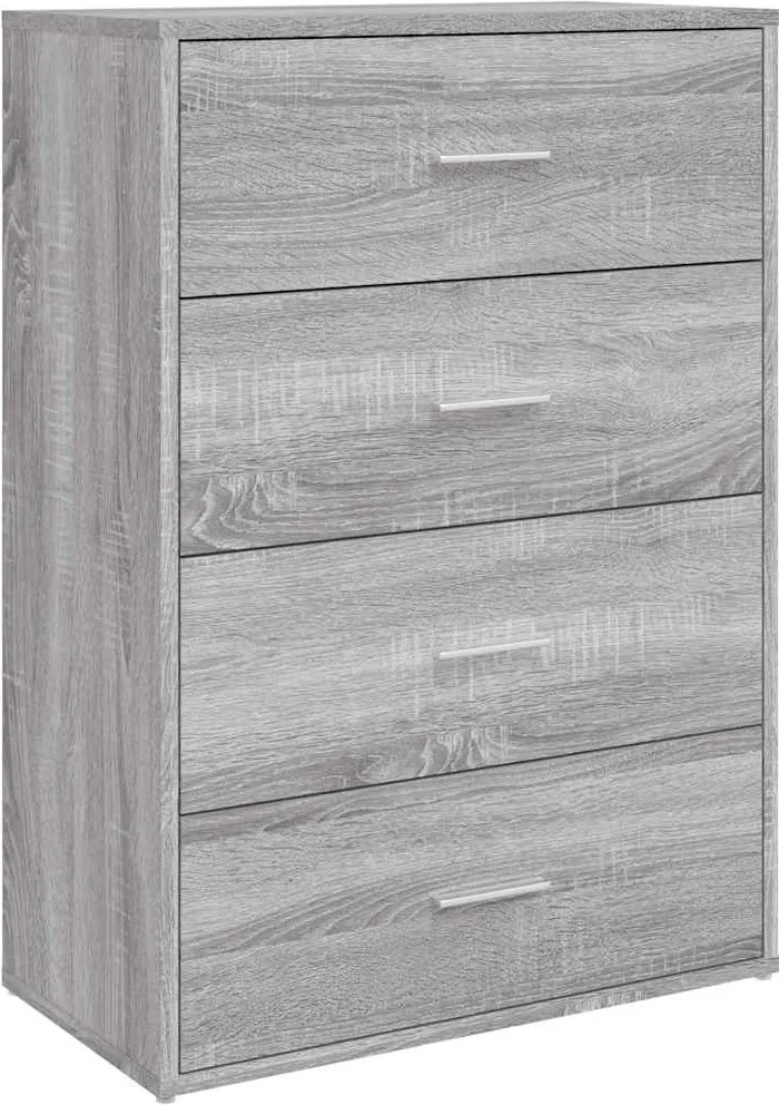 vidaXL szürke sonoma színű szerelt fa tálalószekrény 60 x 31 x 84 cm