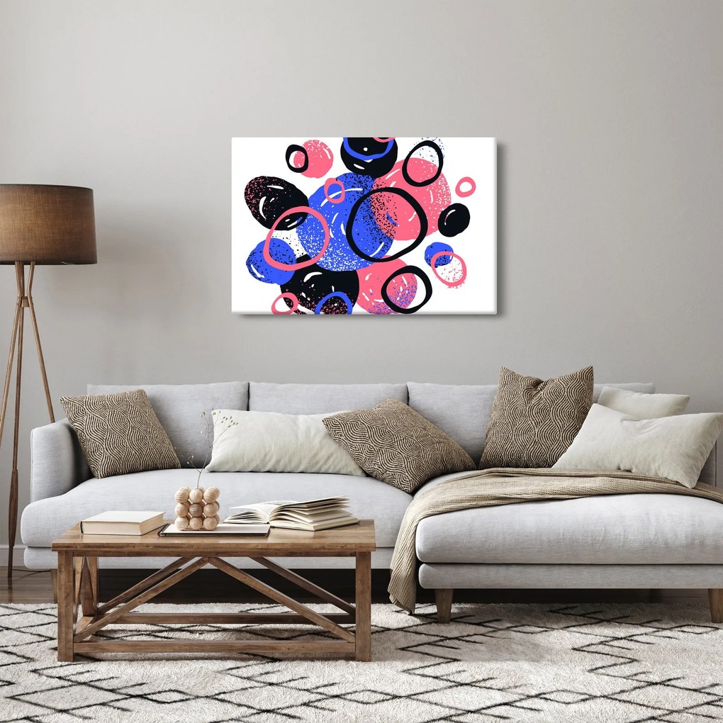 Kép - Motívum élénk színű körökkel (90x60 cm)